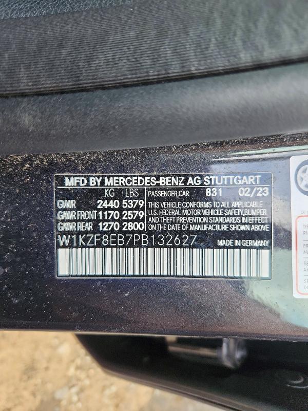 Продажа на аукционе авто 2023 Mercedes-benz E, vin: W1KZF8EB7PB132627, номер лота: 65104566