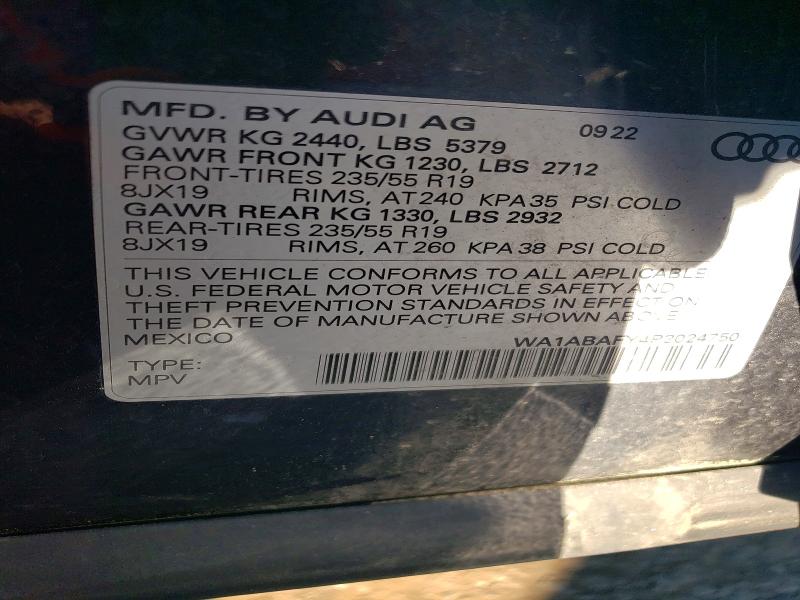 64185066 :رقم المزاد ، WA1ABAFY4P2024750 vin ، 2023 Audi Q5 مزاد بيع