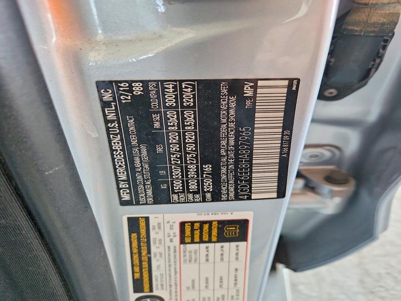 64260716 :رقم المزاد ، 4JGDF6EE8HA897965 vin ، 2017 Mercedes-benz Gls مزاد بيع