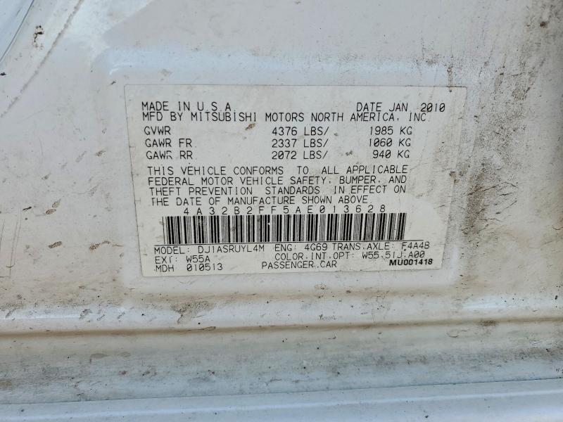 Продаж на аукціоні авто 2010 Mitsubishi Galant, vin: 4A32B2FF5AE013628, номер лоту: 64042606
