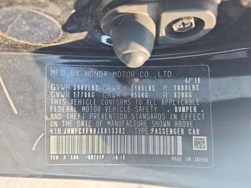 Aukcja sprzedaży 2018 Honda Civic, vin: JHMFC1F99JX013382, numer aukcji: 63596986