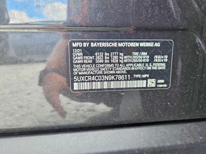 Продажа на аукционе авто 2022 Bmw X5, vin: 5UXCR4C03N9K78611, номер лота: 63575956