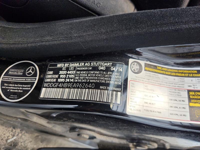 65729166 :رقم المزاد ، WDDGF4HB9EA962640 vin ، 2014 Mercedes-benz C مزاد بيع