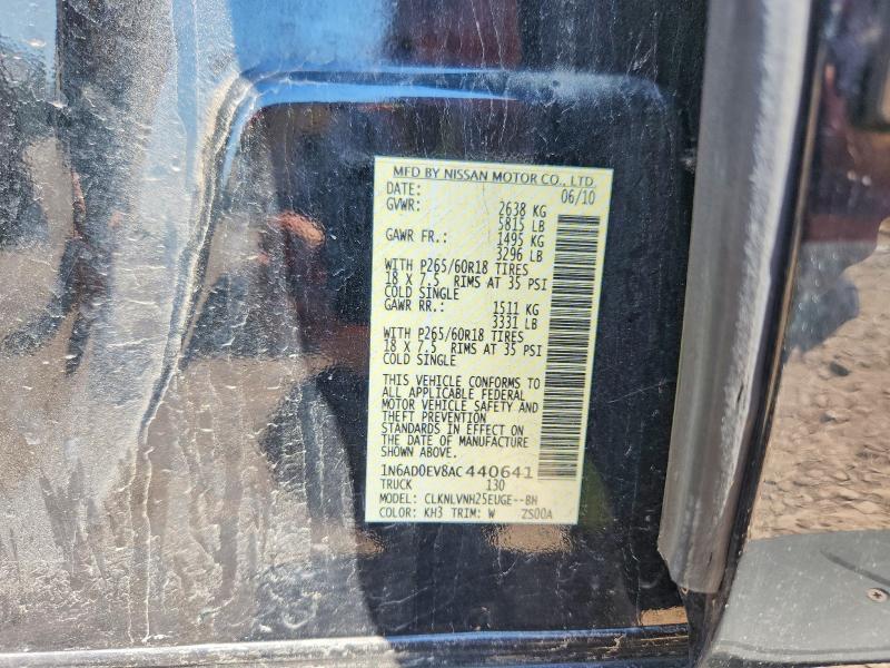 Aukcja sprzedaży 2010 Nissan Frontier, vin: 1N6AD0EV8AC440641, numer aukcji: 63828936