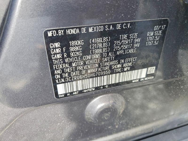 Aukcja sprzedaży 2017 Honda Hr-v, vin: 3CZRU6H50HG709950, numer aukcji: 66440196