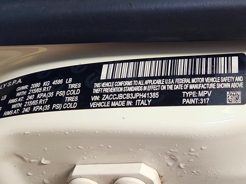 Aukcja sprzedaży 2018 Jeep Renegade, vin: ZACCJBCB3JPH41385, numer aukcji: 62989106