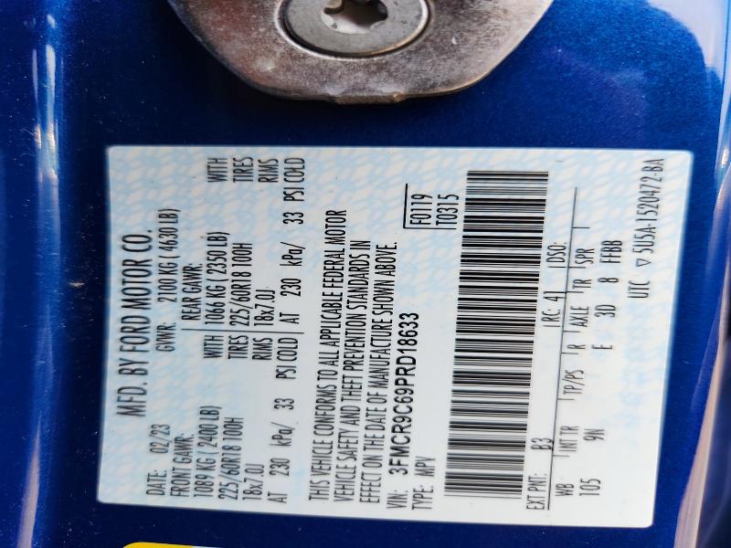 Продажа на аукционе авто 2023 Ford Bronco Sport, vin: 3FMCR9C69PRD18633, номер лота: 64432216