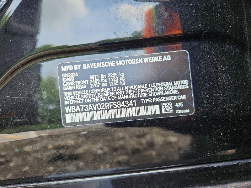 Aukcja sprzedaży 2024 Bmw 430xi, vin: WBA73AV02RFS84341, numer aukcji: 65859546