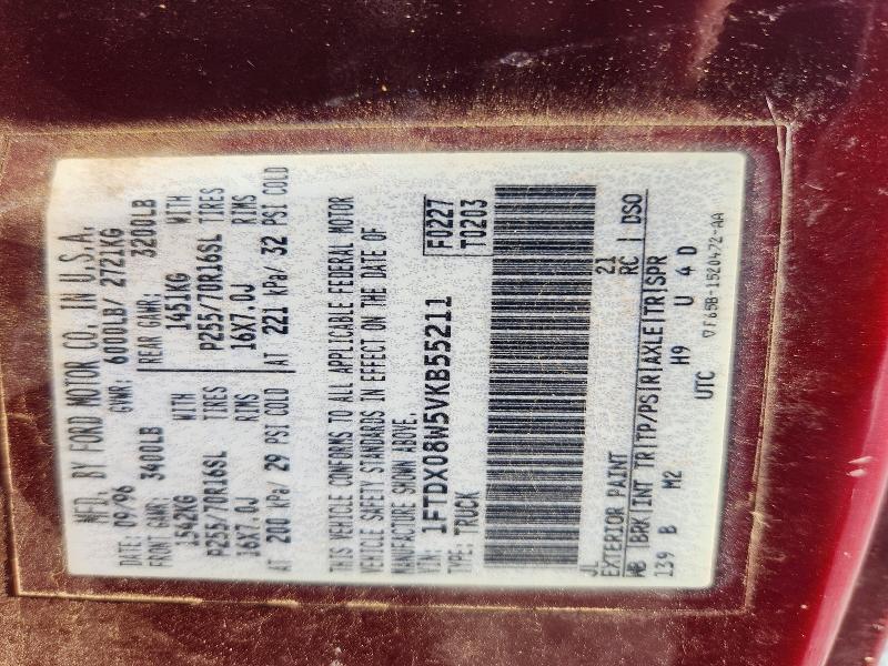 Aukcja sprzedaży 1997 Ford F150, vin: 1FTDX08W5VKB55211, numer aukcji: 65467586