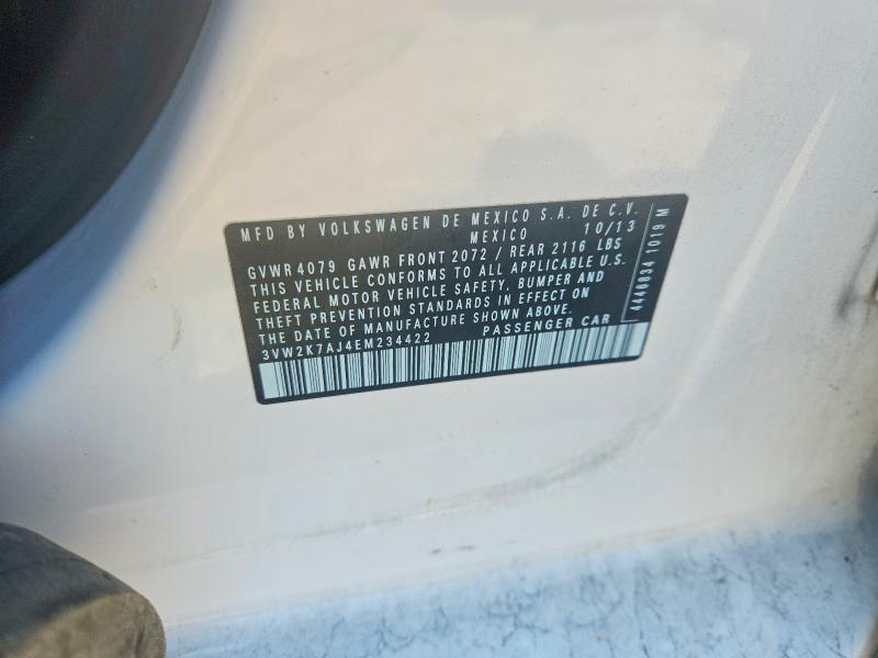 Aukcja sprzedaży 2014 Volkswagen Jetta, vin: 3VW2K7AJ4EM234422, numer aukcji: 66061106