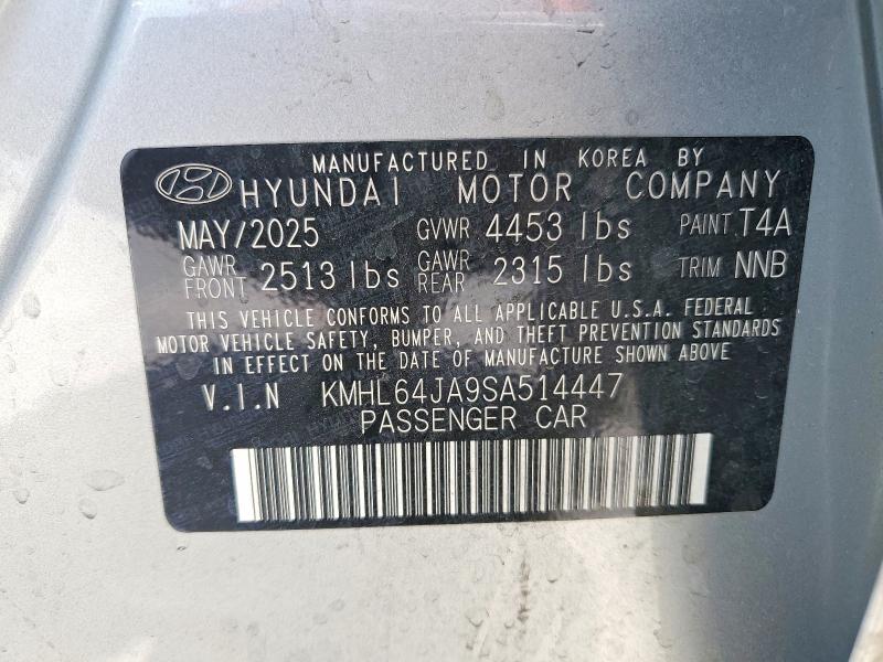 Продажа на аукционе авто 2025 Hyundai Sonata, vin: KMHL64JA9SA514447, номер лота: 66227876