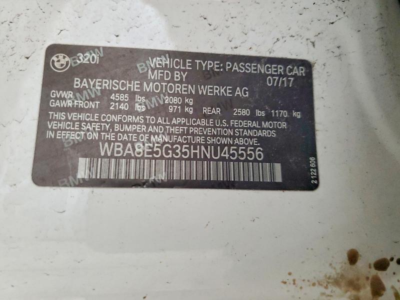 Aukcja sprzedaży 2017 Bmw 320, vin: WBA8E5G35HNU45556, numer aukcji: 62664176