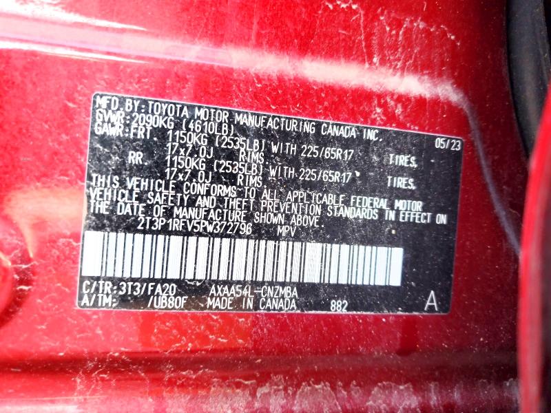 Aukcja sprzedaży 2023 Toyota Rav4, vin: 2T3P1RFV5PW372796, numer aukcji: 66087596