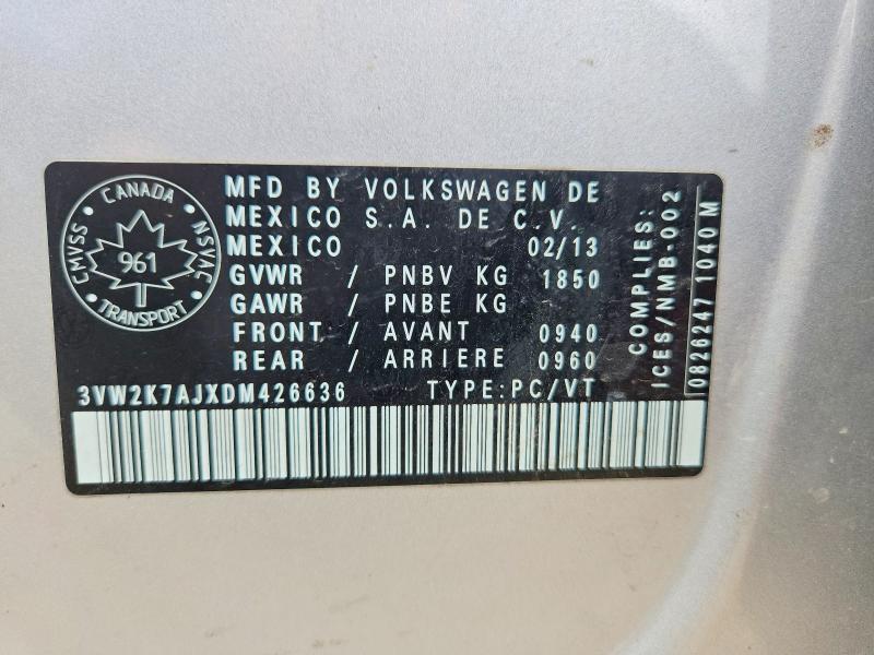 Продажа на аукционе авто 2013 Volkswagen Jetta, vin: 3VW2K7AJXDM426636, номер лота: 64220726