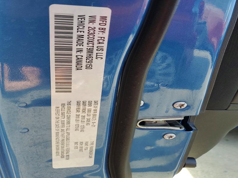 2021 Dodge Charger მანქანა იყიდება აუქციონზე, vin: 2C3CDXCT9MH629150, აუქციონის ნომერი: 64976496