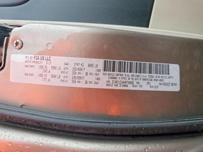 Продажа на аукционе авто 2017 Chrysler Pacifica, vin: 2C4RC1EG4HR734992, номер лота: 65035456