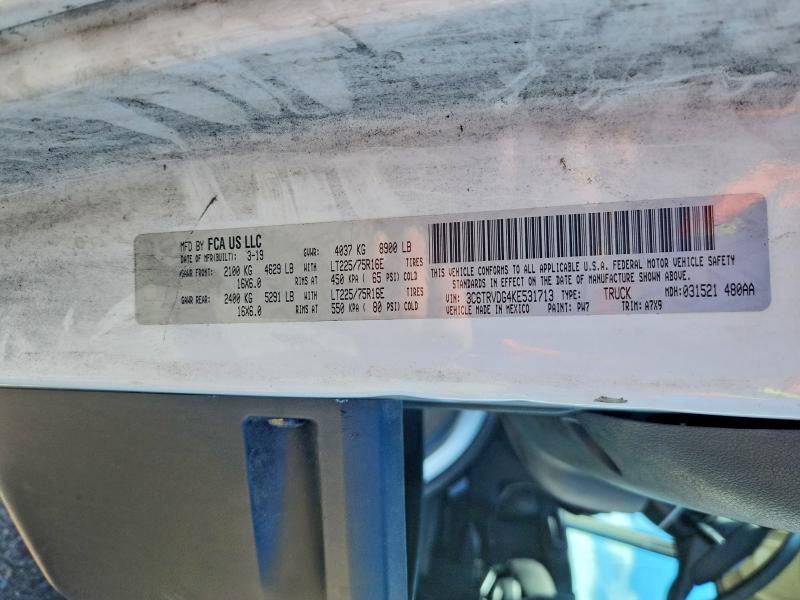 Продаж на аукціоні авто 2019 Ram Promaster 2500, vin: 3C6TRVDG4KE531713, номер лоту: 64763366