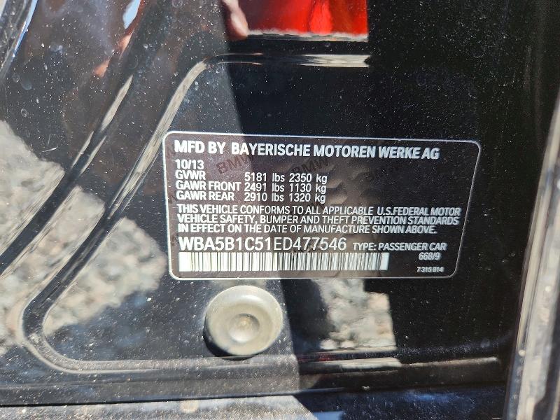 Продаж на аукціоні авто 2014 Bmw 535, vin: WBA5B1C51ED477546, номер лоту: 66067656