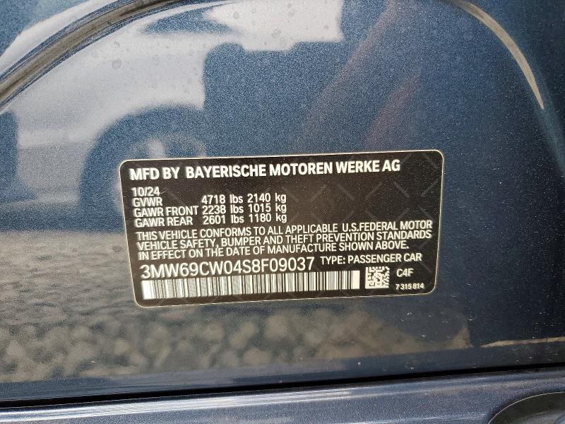Aukcja sprzedaży 2025 Bmw 330i, vin: 3MW69CW04S8F09037, numer aukcji: 65691776