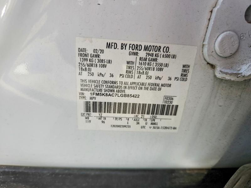 Aukcja sprzedaży 2020 Ford Explorer, vin: 1FM5K8AC7LGB85422, numer aukcji: 66503136