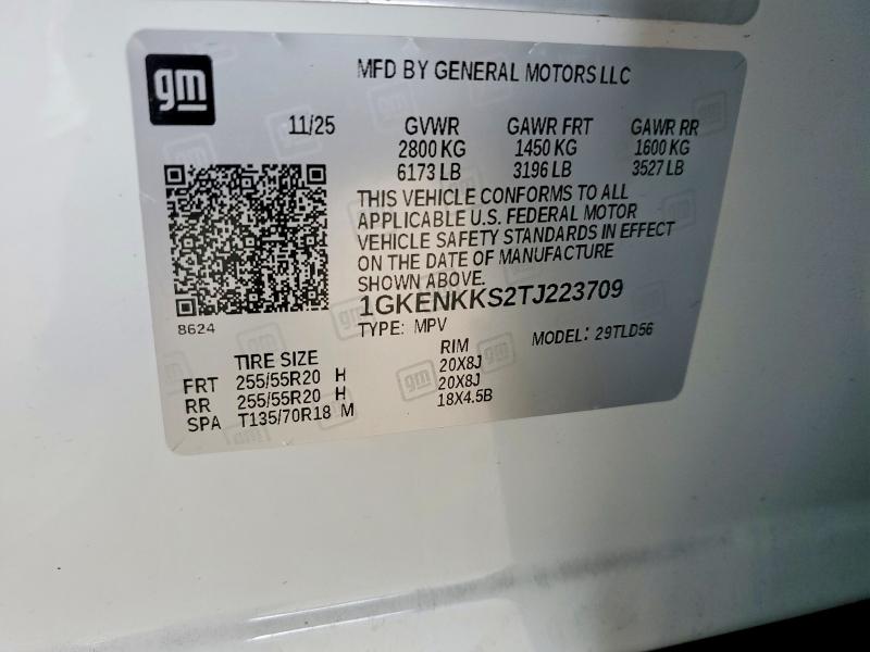 67149286 :رقم المزاد ، 1GKENKKS2TJ223709 vin ، 2026 Gmc Acadia مزاد بيع