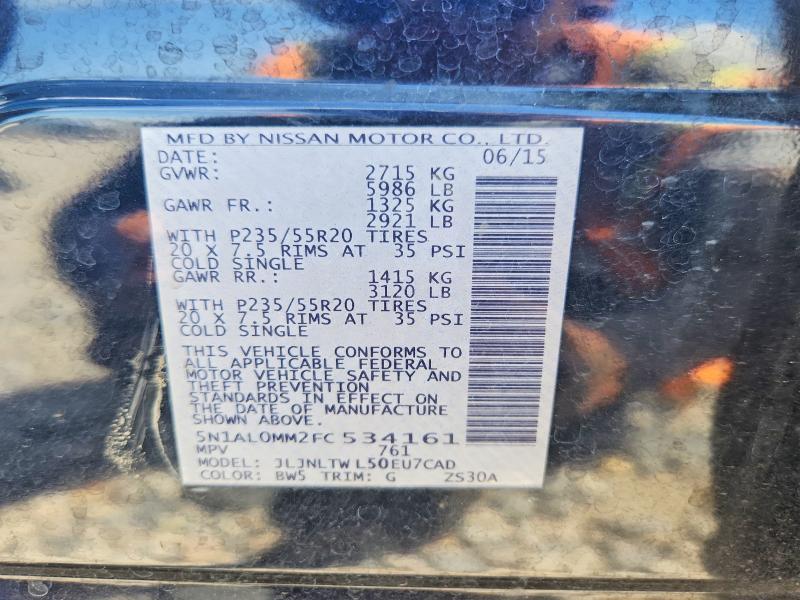 Aukcja sprzedaży 2015 Infiniti Qx60, vin: 5N1AL0MM2FC534161, numer aukcji: 66039676