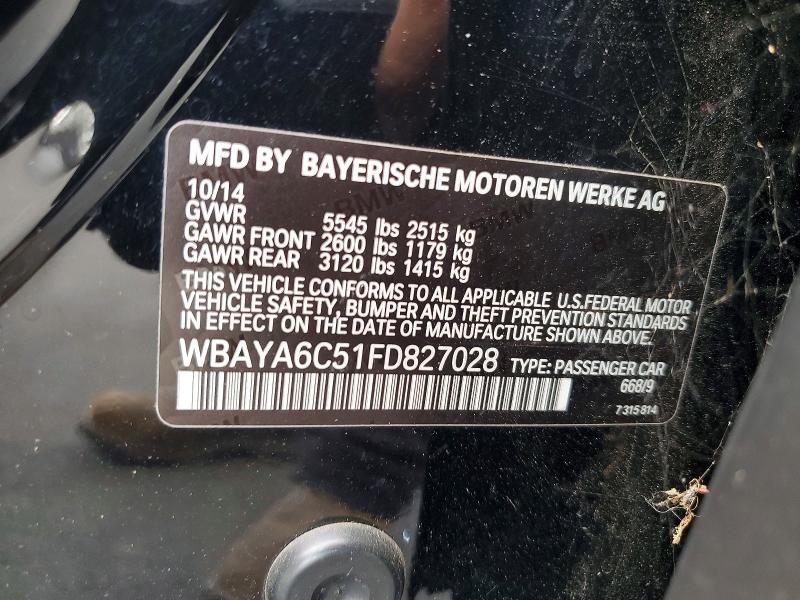 Aukcja sprzedaży 2015 Bmw 740, vin: WBAYA6C51FD827028, numer aukcji: 65486586