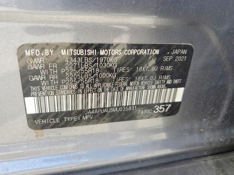 Продажа на аукционе авто 2021 Mitsubishi Outlander Sport, vin: JA4APUAU5MU035831, номер лота: 65448576