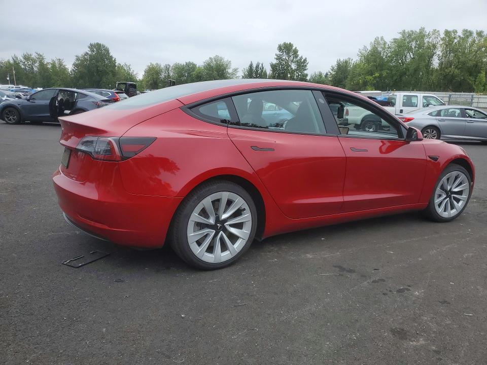 Продажа на аукционе авто 2022 Tesla Model 3, vin: 5YJ3E1EA5NF372240, номер лота: 65931406