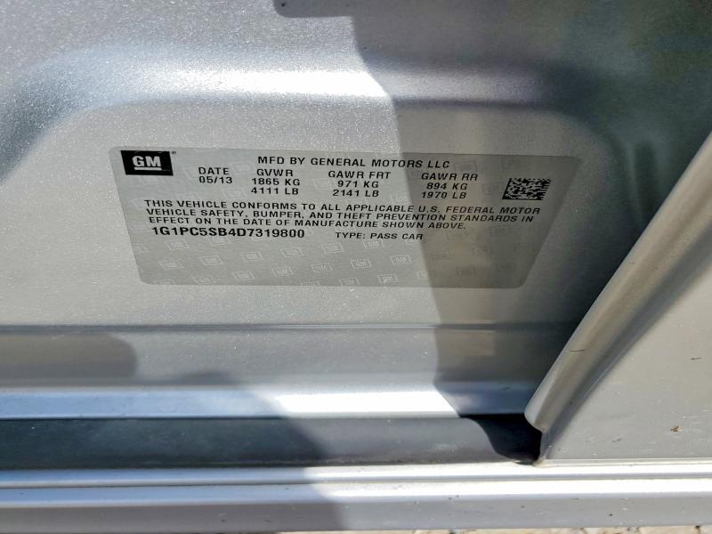 65318266 :رقم المزاد ، 1G1PC5SB4D7319800 vin ، 2013 Chevrolet Cruze مزاد بيع