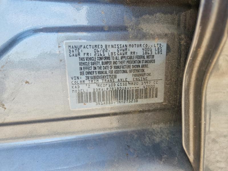 64516816 :رقم المزاد ، 3N1AB8DV9NY275238 vin ، 2022 Nissan Sentra مزاد بيع