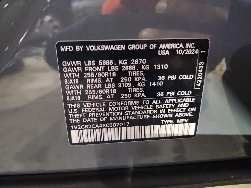 Продажа на аукционе авто 2025 Volkswagen Atlas, vin: 1V2CR2CA4SC507017, номер лота: 65374416
