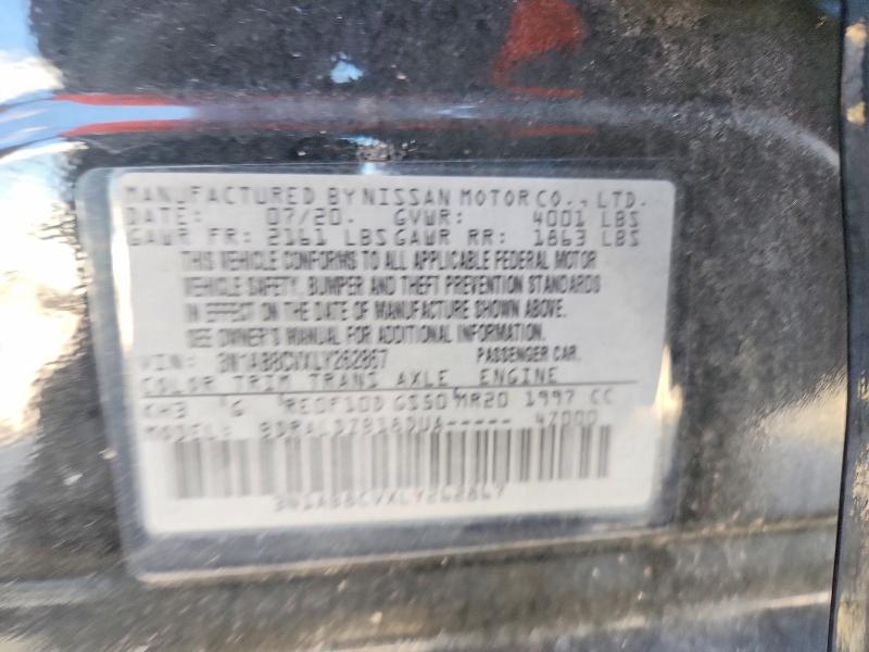 2020 Nissan Sentra მანქანა იყიდება აუქციონზე, vin: 3N1AB8CVXLY262867, აუქციონის ნომერი: 64745446