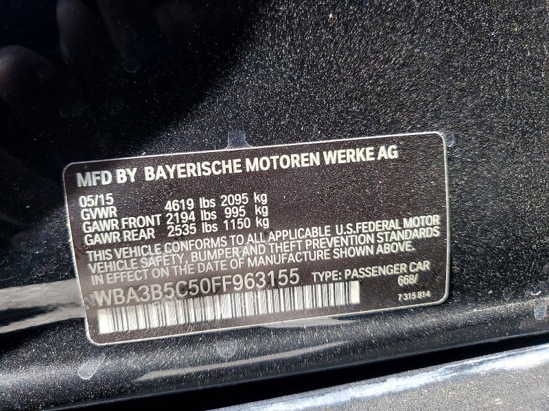 Aukcja sprzedaży 2015 Bmw 328, vin: WBA3B5C50FF963155, numer aukcji: 64232816