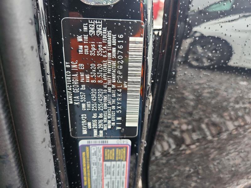 64958786 :رقم المزاد ، 5XYRK4LF2PG207616 vin ، 2023 Kia Sorento مزاد بيع