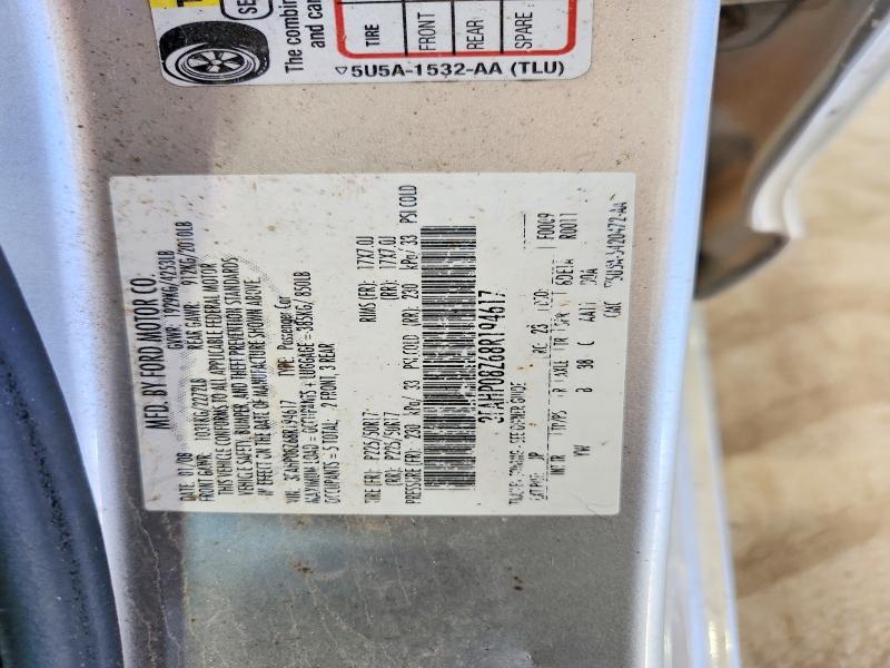 Продажа на аукционе авто 2008 Ford Fusion, vin: 3FAHP08Z68R194617, номер лота: 66395556