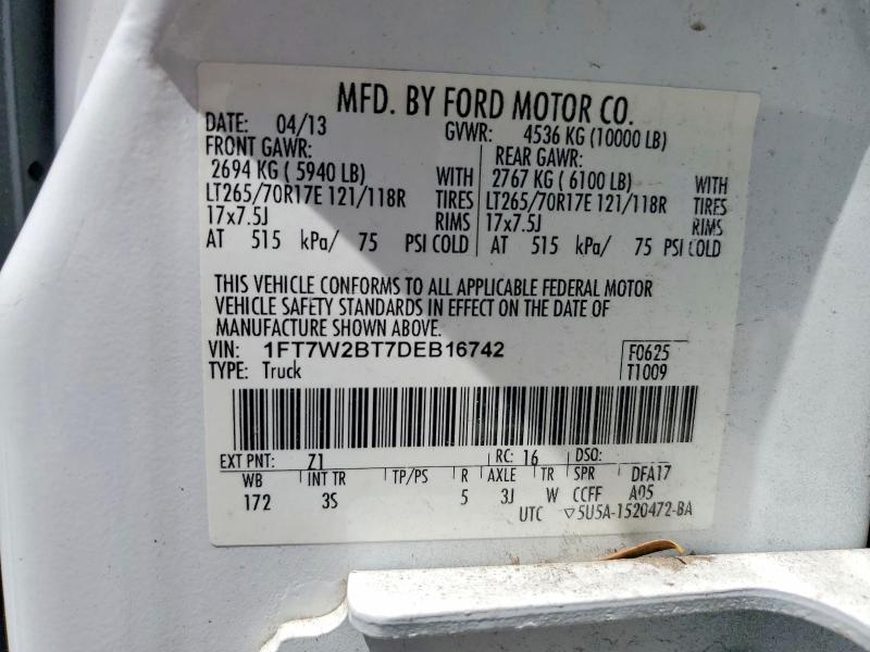 Aukcja sprzedaży 2013 Ford F250, vin: 1FT7W2BT7DEB16742, numer aukcji: 65670686