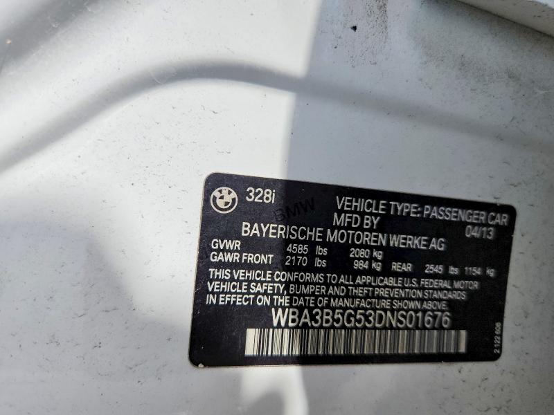 Aukcja sprzedaży 2013 Bmw 328, vin: WBA3B5G53DNS01676, numer aukcji: 64946586