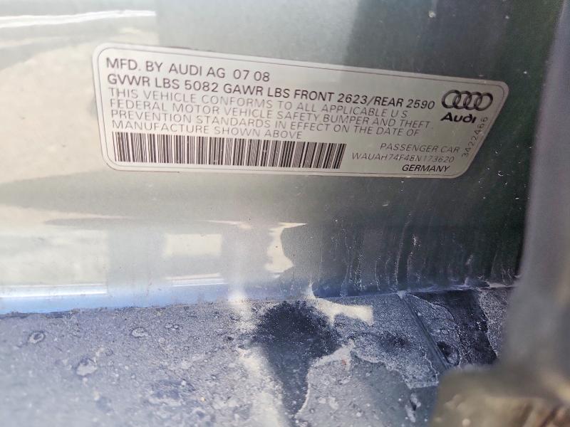 Aukcja sprzedaży 2008 Audi A6, vin: WAUAH74F48N173620, numer aukcji: 58504556
