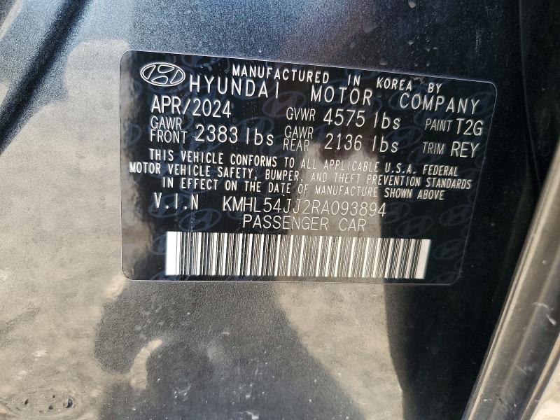 Продажа на аукционе авто 2024 Hyundai Sonata Hybrid, vin: KMHL54JJ2RA093894, номер лота: 65157136