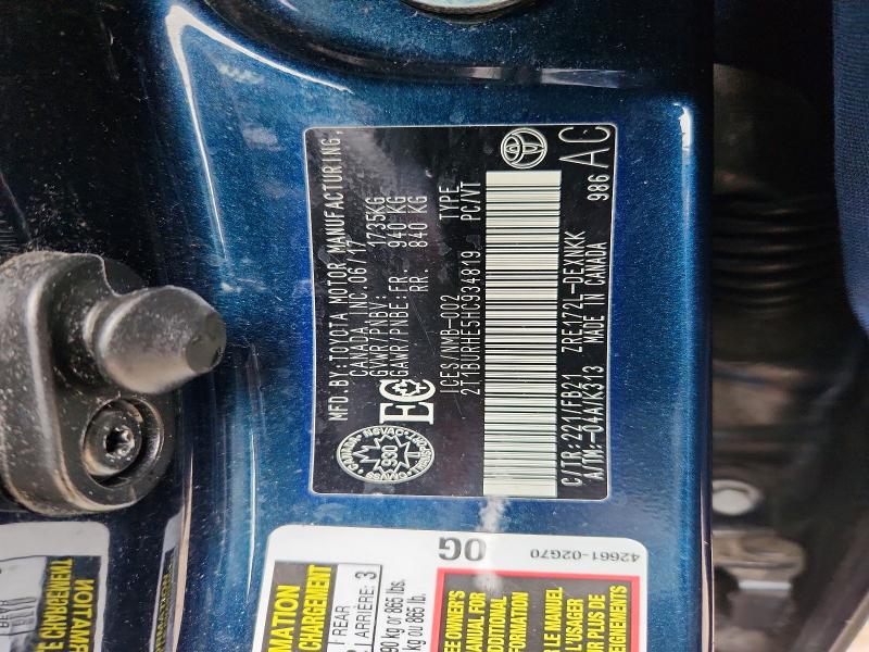 Aukcja sprzedaży 2017 Toyota Corolla, vin: 2T1BURHE5HC934819, numer aukcji: 66339226