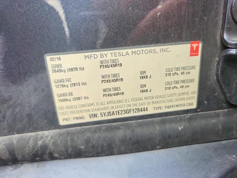63416976 :رقم المزاد ، 5YJSA1E23GF128444 vin ، 2016 Tesla Model S مزاد بيع