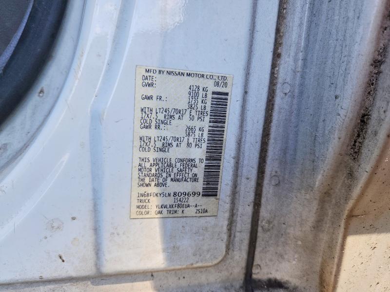 64553146 :رقم المزاد ، 1N6BF0KY5LN809699 vin ، 2020 Nissan Nv مزاد بيع