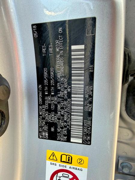 Продажа на аукционе авто 2018 Lexus Rx, vin: JTJGZKCA7J2008328, номер лота: 61647146