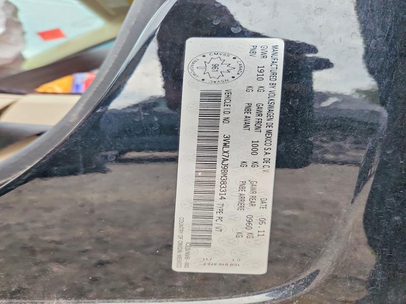 Продажа на аукционе авто 2011 Volkswagen Jetta, vin: 3VWLX7AJ9BM383314, номер лота: 62854726