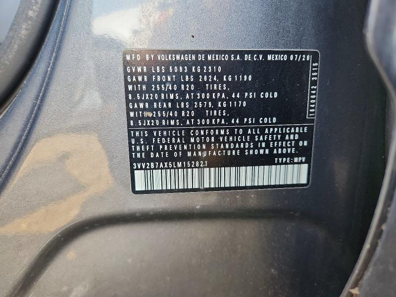 Продаж на аукціоні авто 2020 Volkswagen Tiguan, vin: 3VV2B7AX5LM152821, номер лоту: 64398466