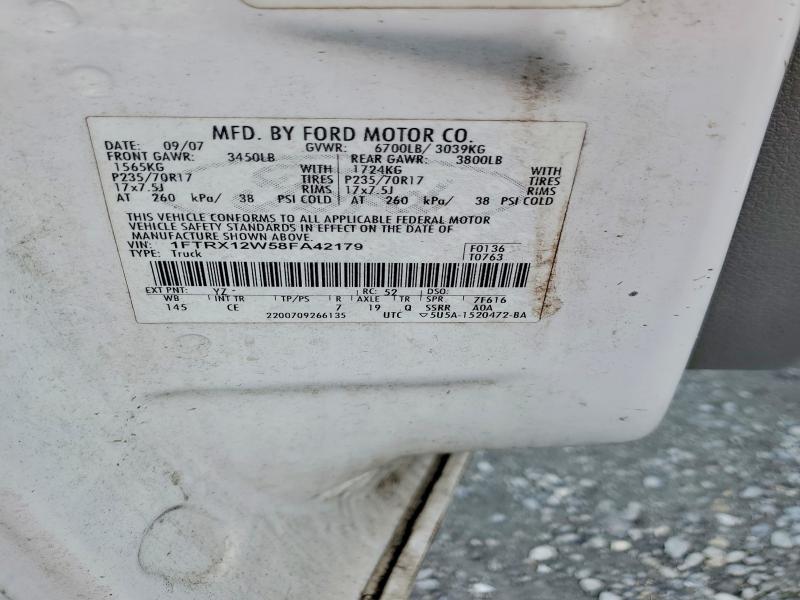 Продаж на аукціоні авто 2008 Ford F150, vin: 1FTRX12W58FA42179, номер лоту: 66822956