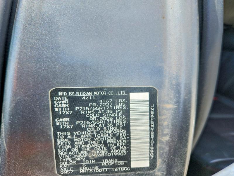 Продажа на аукционе авто 2011 Nissan Juke, vin: JN8AF5MV6BT019907, номер лота: 63419286