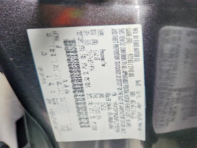 63664246 :رقم المزاد ، 1FADP3N20FL215304 vin ، 2015 Ford Focus مزاد بيع