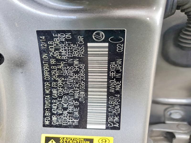 Aukcja sprzedaży 2015 Lexus Es, vin: JTHBW1GG6F2089648, numer aukcji: 66803056